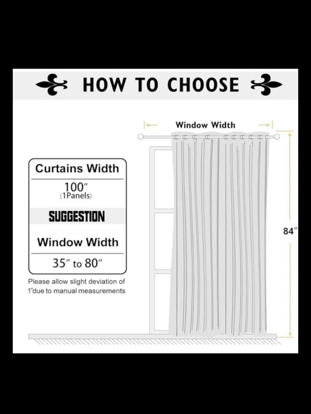 Room Divider Curtain 100”x84” Long Blackout Sliding Door Bedroom Patio Sky Blue